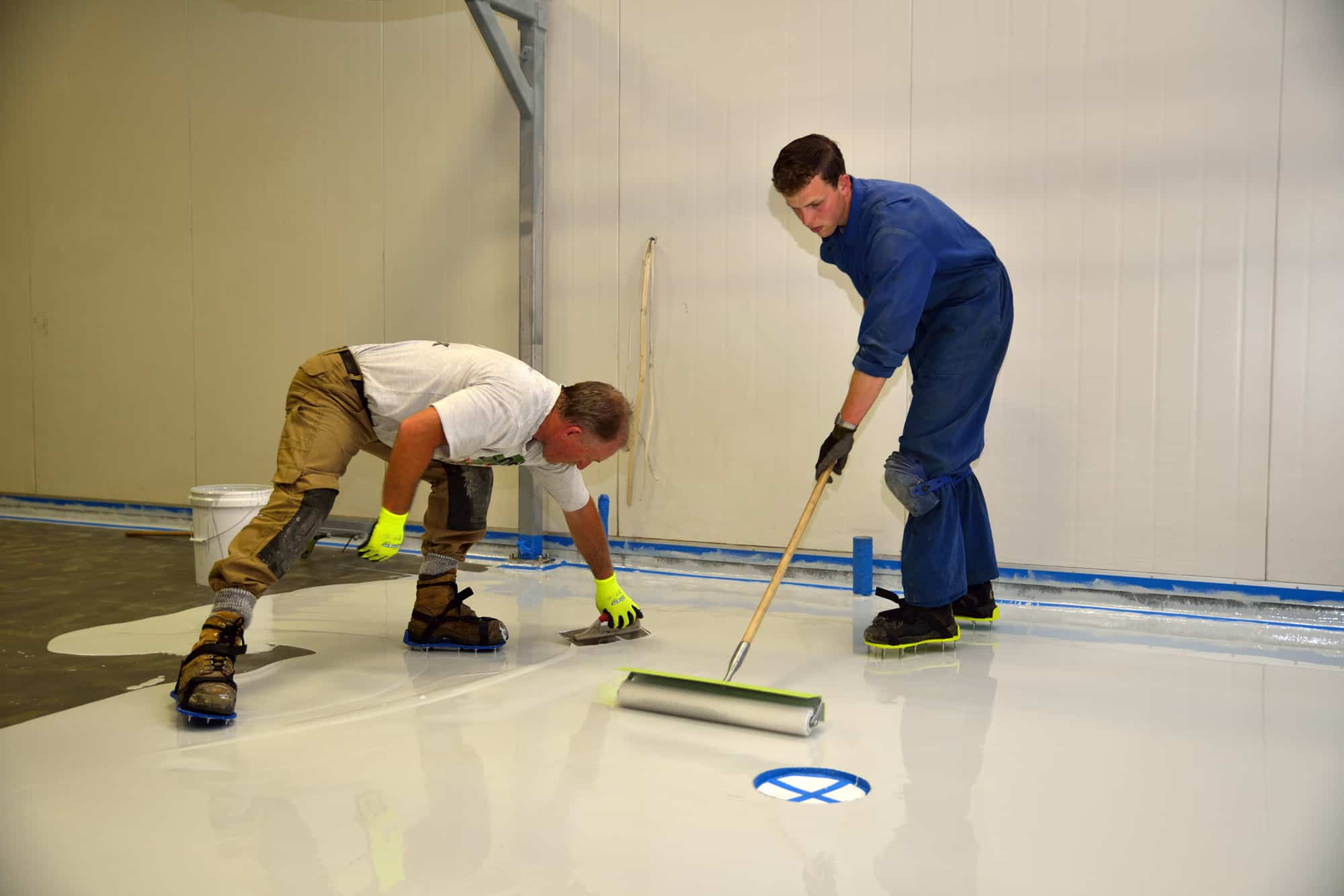 Trainee working on epoxy application during London course